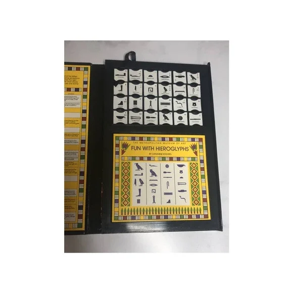 Metropolitan Museum of Art Hieroglyphic Stamp Kit set Vintage book Egyptian gift - Picture 5 of 16